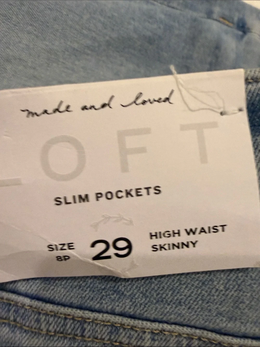 NEW Loft Size 8P High Waisted Skinny Jeans